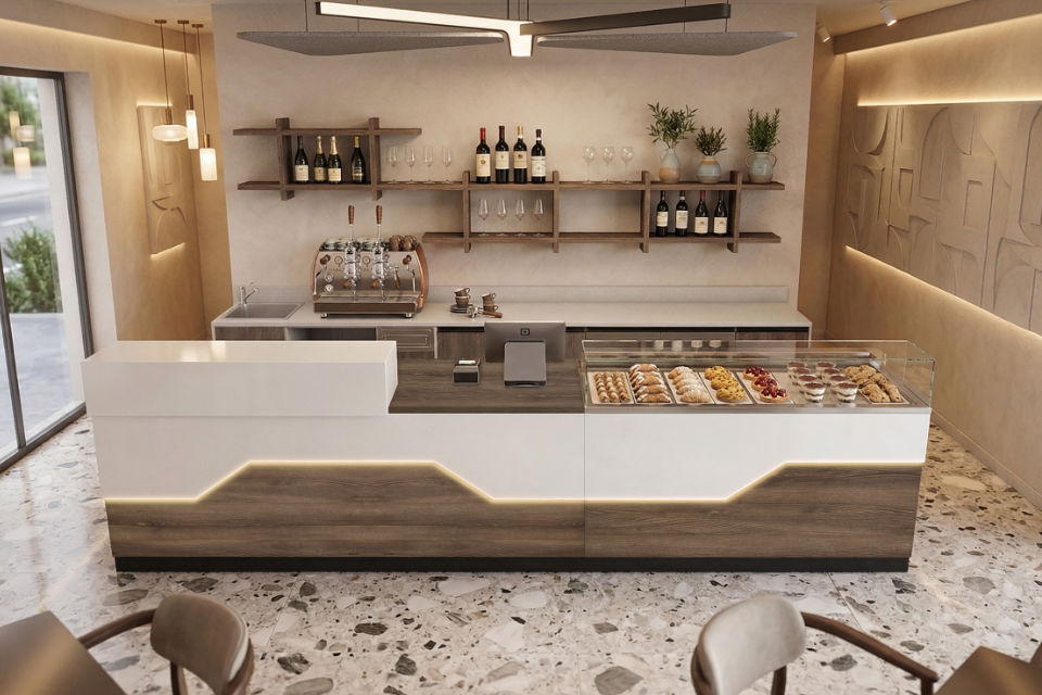 Bar KUMA Quercia + Bianco Opaco